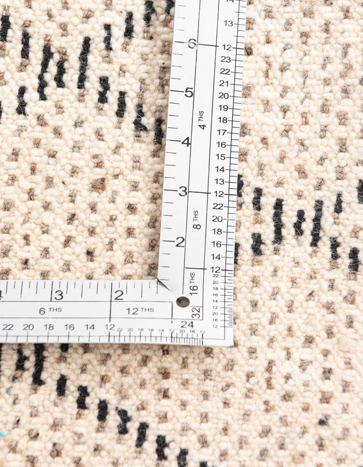 Detail image of  4' 10 x 8' 3  Hand Knotted Moroccan Wool Rug