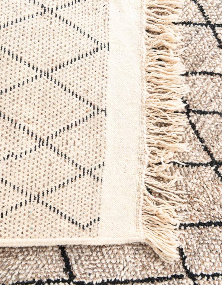 Detail image of  4' 10 x 8' 3  Hand Knotted Moroccan Wool Rug