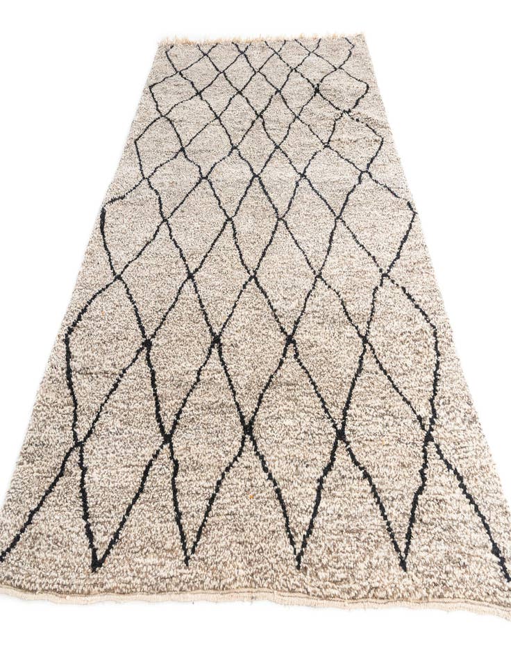 Detail image of  6' 8 x 10'  Hand Knotted Moroccan Wool Rug