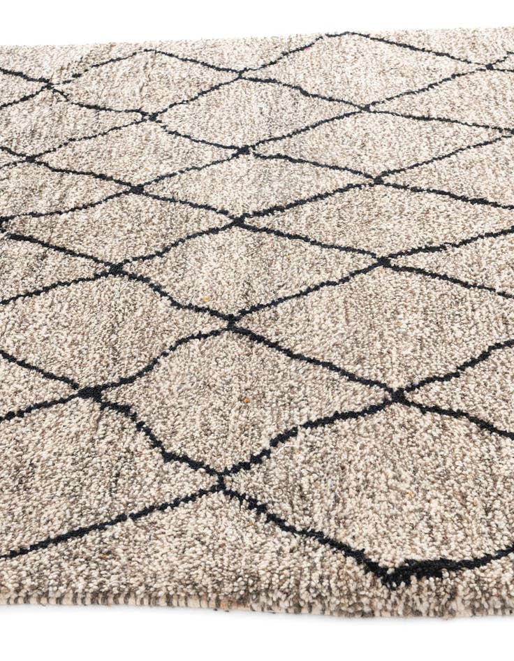 Detail image of  6' 8 x 10'  Hand Knotted Moroccan Wool Rug