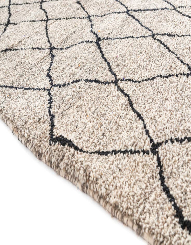 Detail image of  6' 8 x 10'  Hand Knotted Moroccan Wool Rug