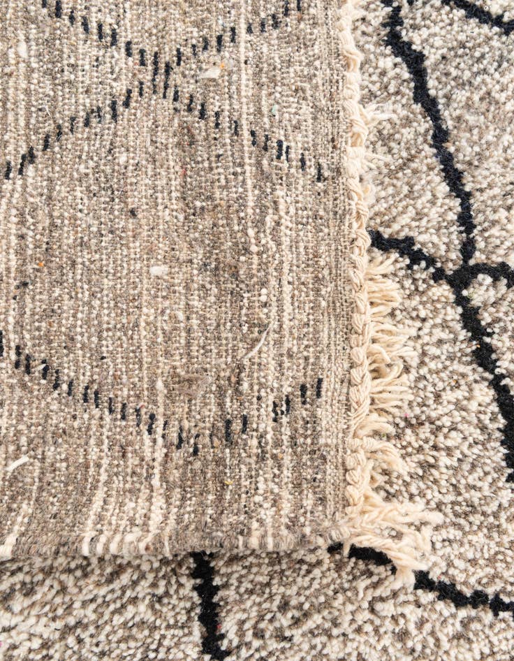 Detail image of  6' 8 x 10'  Hand Knotted Moroccan Wool Rug