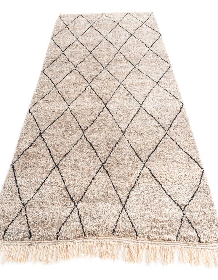 Detail image of  6' 8 x 9' 9  Hand Knotted Moroccan Wool Rug