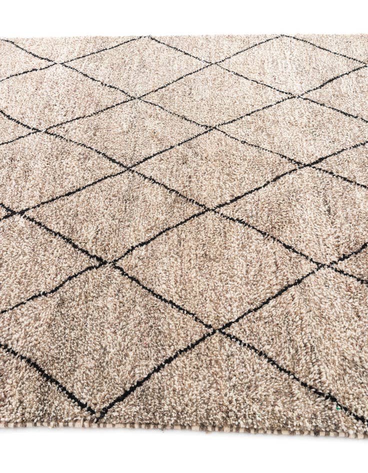 Detail image of  6' 8 x 9' 9  Hand Knotted Moroccan Wool Rug