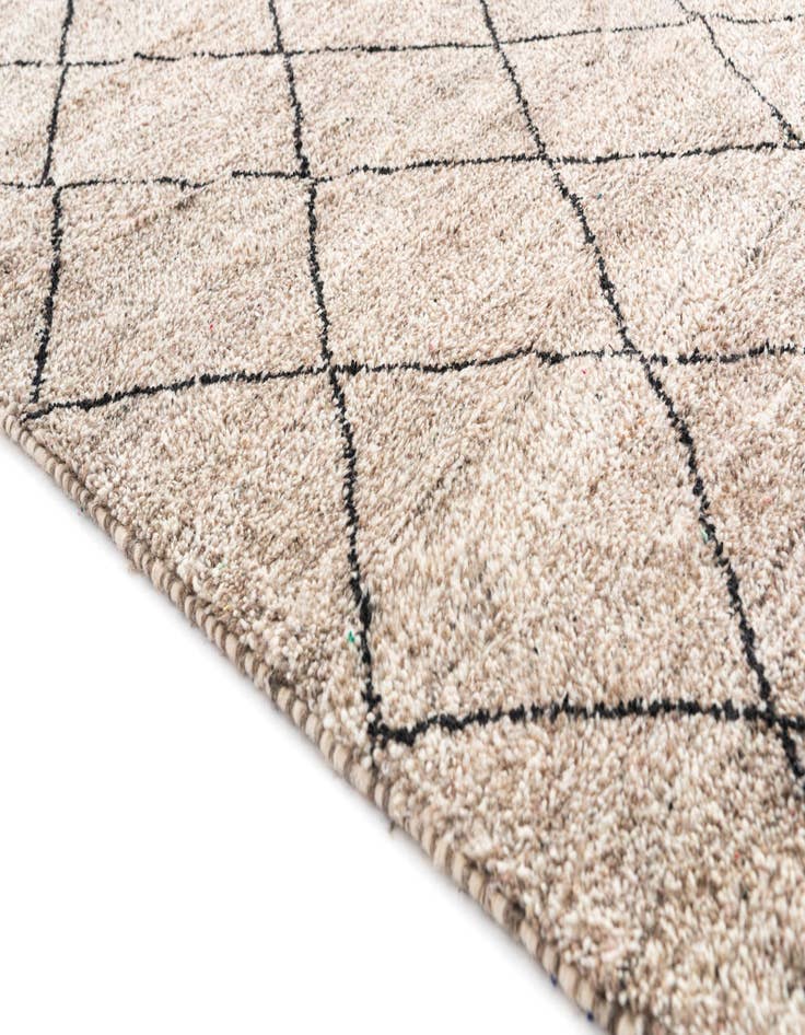 Detail image of  6' 8 x 9' 9  Hand Knotted Moroccan Wool Rug