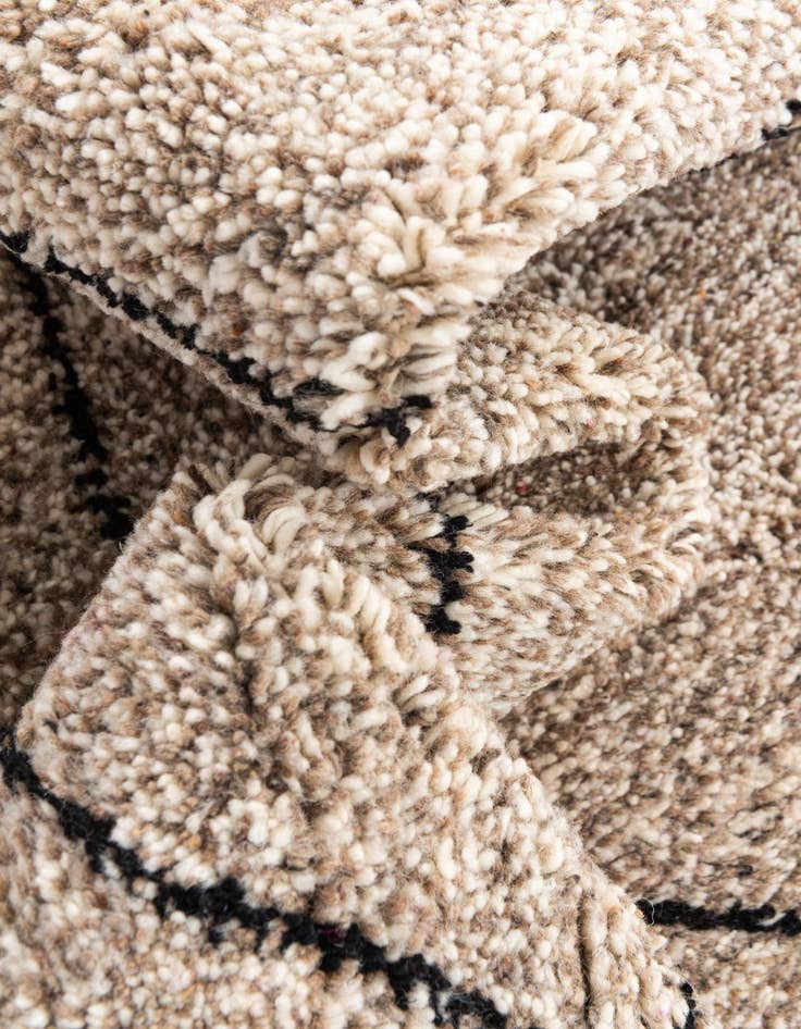 Detail image of  6' 8 x 9' 9  Hand Knotted Moroccan Wool Rug