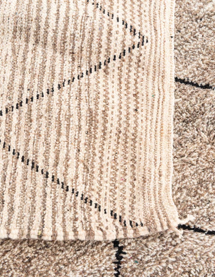 Detail image of  6' 8 x 9' 9  Hand Knotted Moroccan Wool Rug