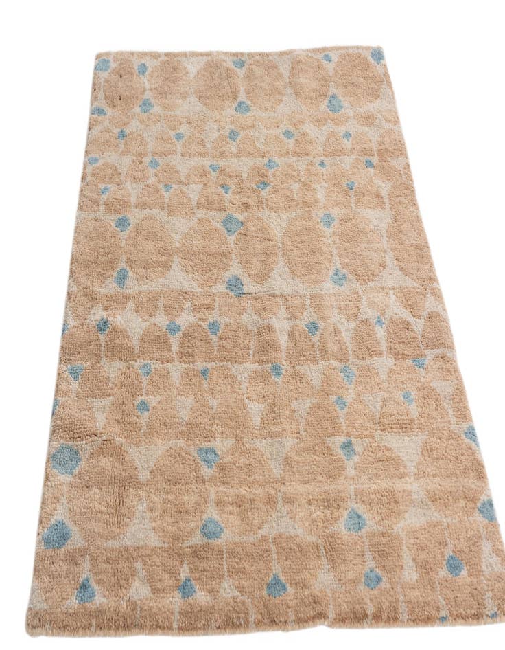 Detail image of  3' 3 x 4' 10  Hand Knotted Moroccan Wool Rug