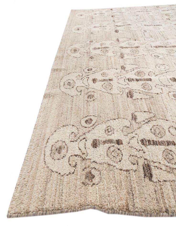 Detail image of  6' 5 x 9' 8  Hand Knotted Moroccan Wool Rug