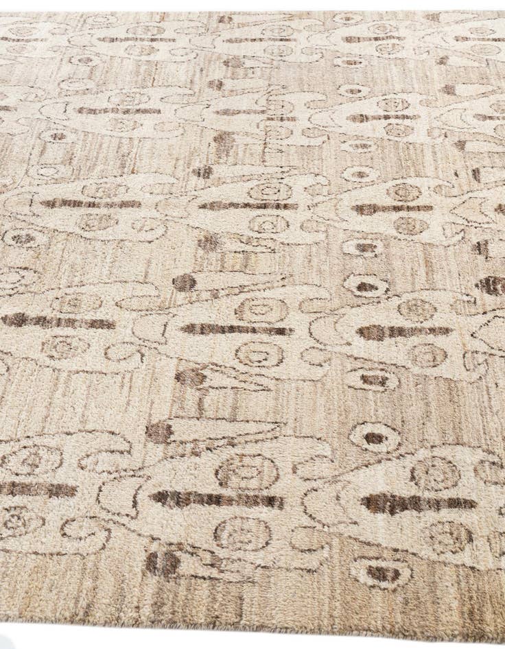 Detail image of  6' 5 x 9' 8  Hand Knotted Moroccan Wool Rug