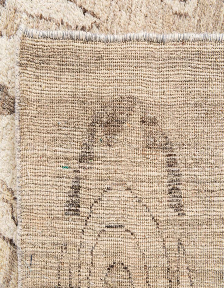 Detail image of  6' 5 x 9' 8  Hand Knotted Moroccan Wool Rug