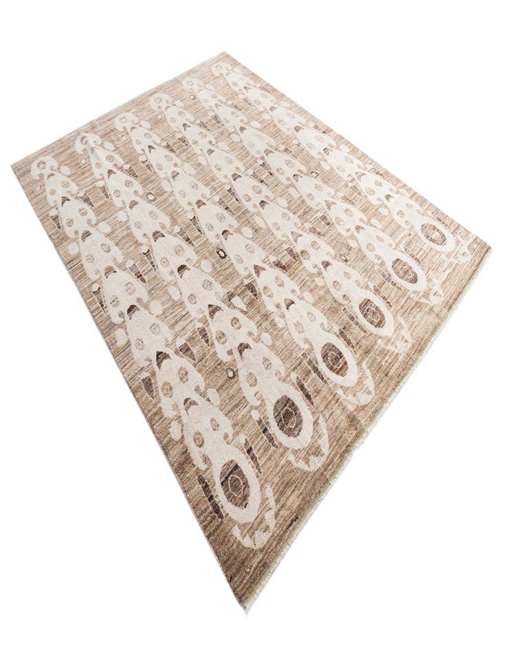 Detail image of  7' 10 x 10' 2  Hand Knotted Moroccan Wool Rug