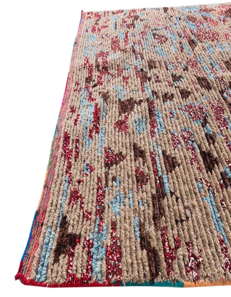 Detail image of  5' 4 x 8' 6  Hand Knotted Moroccan Wool Rug