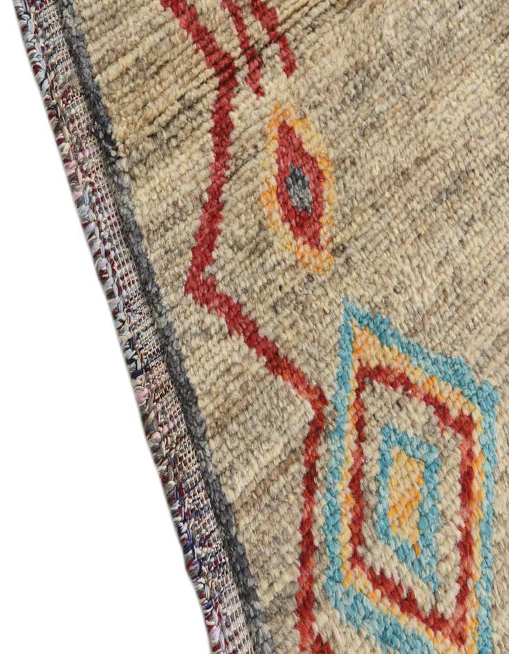 Detail image of  5' 3 x 7' 5  Hand Knotted Moroccan Wool Rug