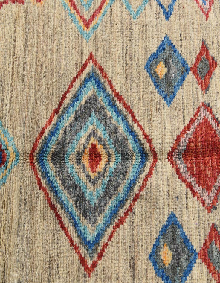 Detail image of  5' 3 x 7' 5  Hand Knotted Moroccan Wool Rug