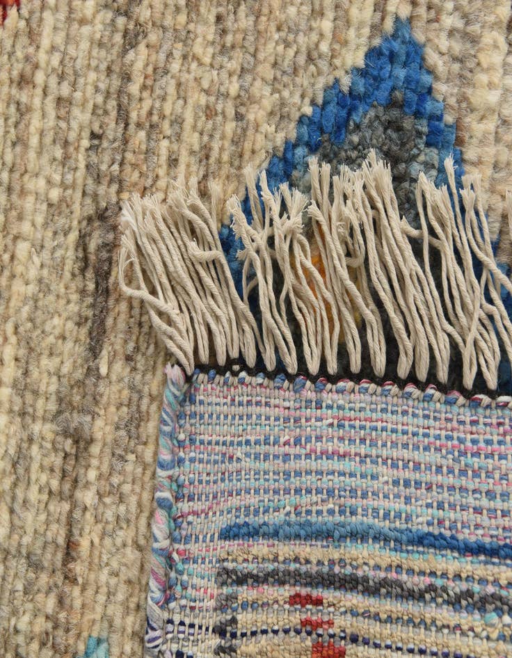 Detail image of  5' 3 x 7' 5  Hand Knotted Moroccan Wool Rug