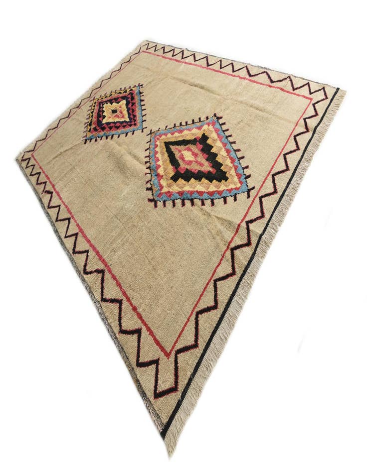 Detail image of  8' 10 x 12'  Hand Knotted Moroccan Wool Rug