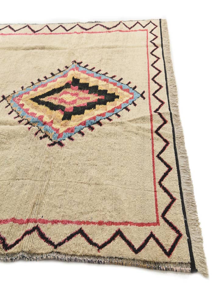 Detail image of  8' 10 x 12'  Hand Knotted Moroccan Wool Rug