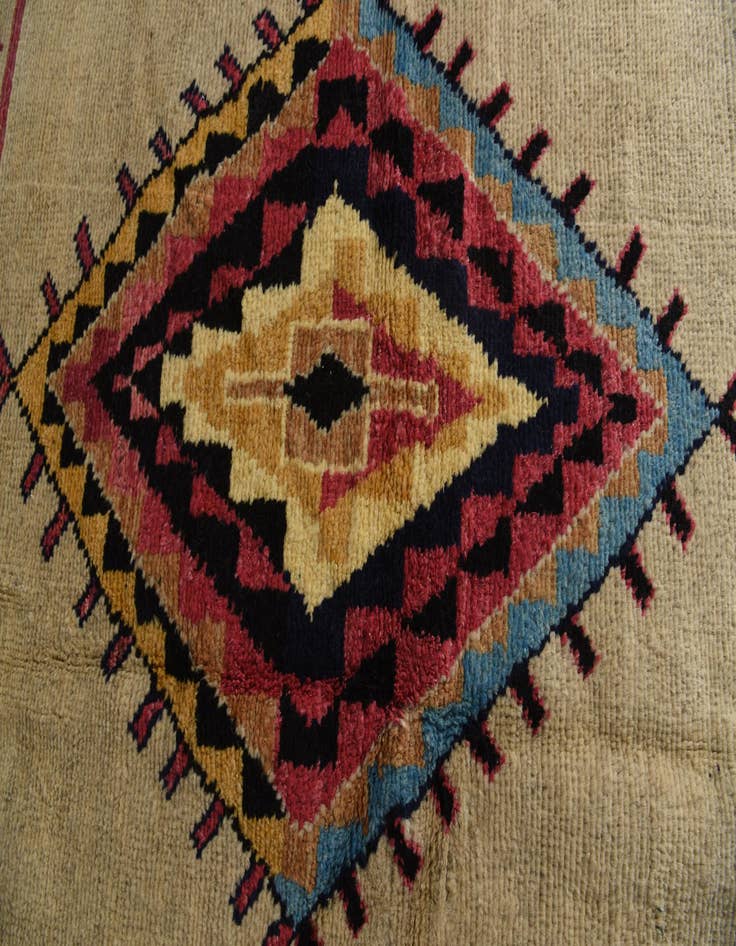 Detail image of  8' 10 x 12'  Hand Knotted Moroccan Wool Rug