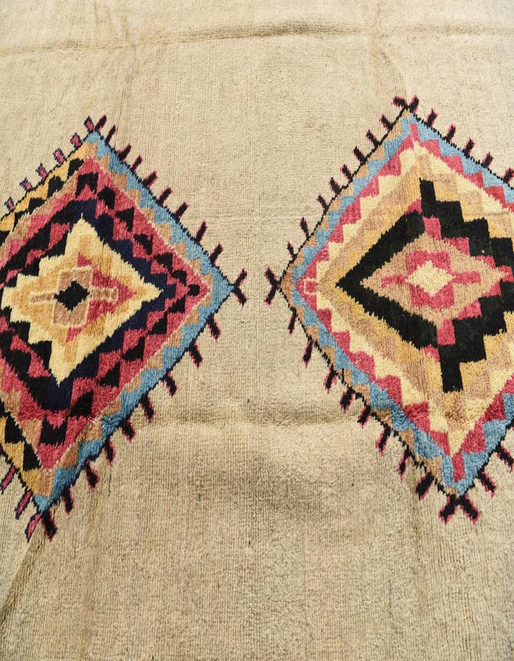 Detail image of  8' 10 x 12'  Hand Knotted Moroccan Wool Rug