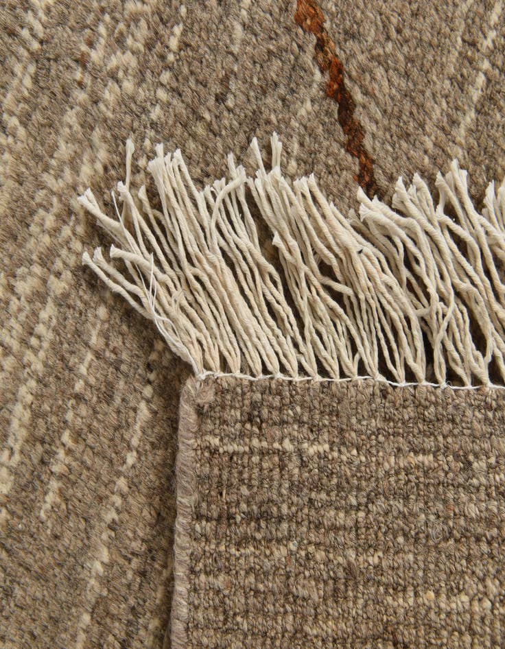 Detail image of  5' 7 x 8' 3  Hand Knotted Moroccan Wool Rug