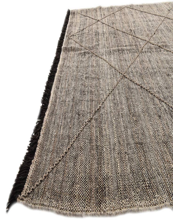 Detail image of  6' 8 x 9' 5  Hand Knotted Moroccan Wool Rug