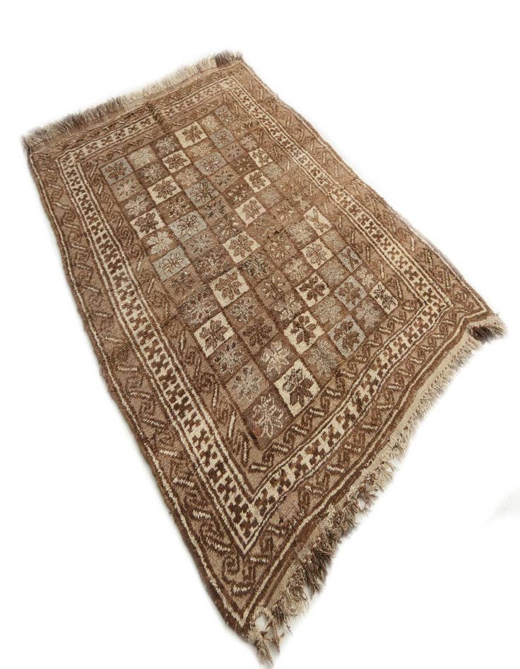 Detail image of  5' 4 x 7' 3  Hand Knotted Moroccan Wool Rug