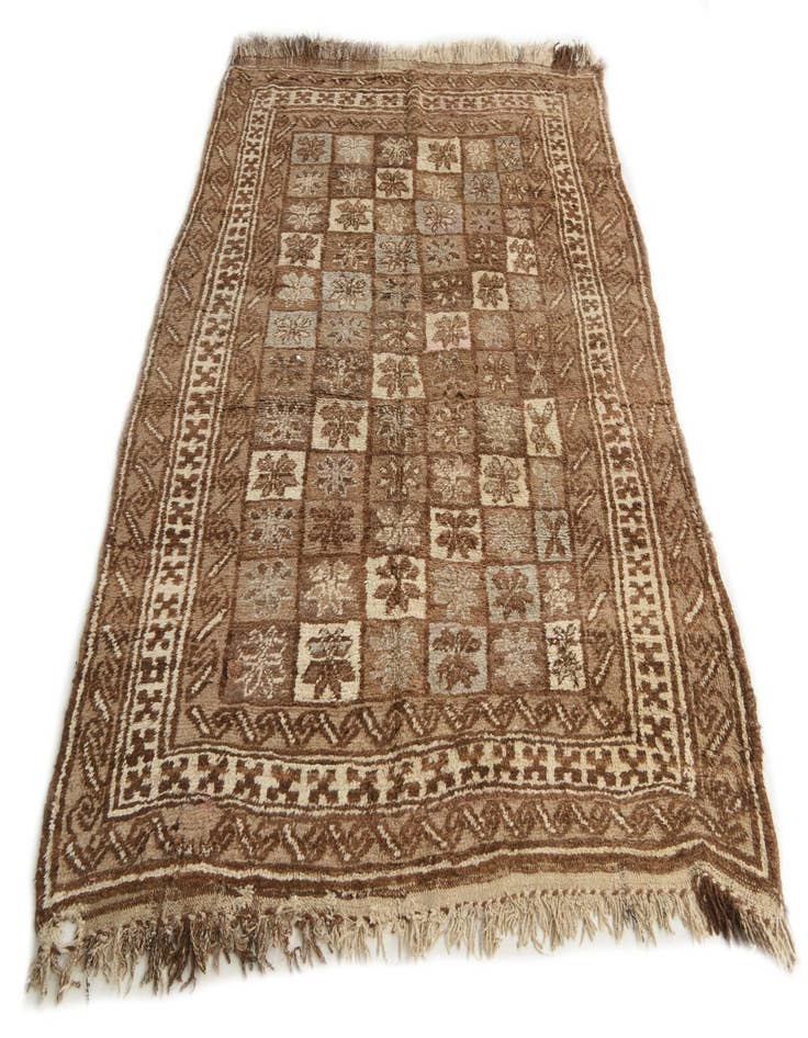 Detail image of  5' 4 x 7' 3  Hand Knotted Moroccan Wool Rug