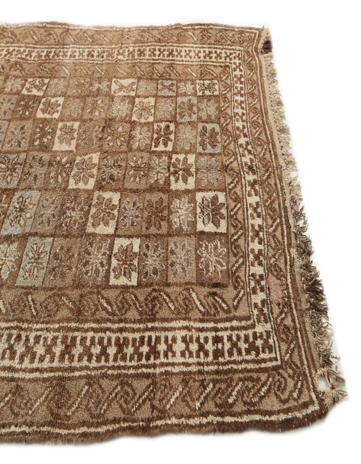 Detail image of  5' 4 x 7' 3  Hand Knotted Moroccan Wool Rug