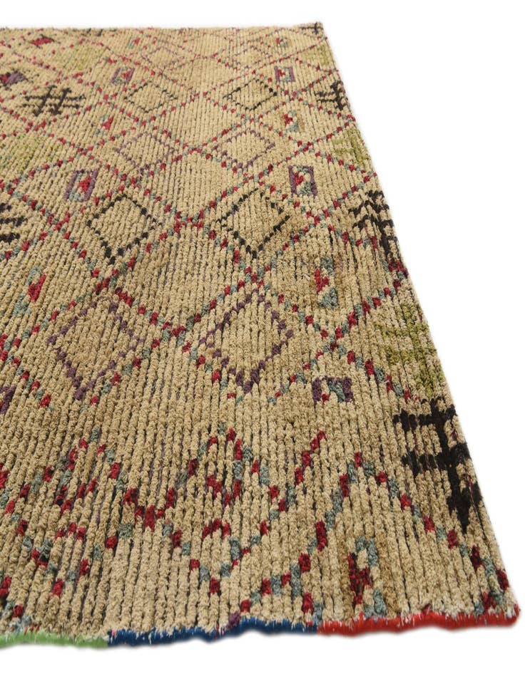 Detail image of  6' 2 x 9' 7  Hand Knotted Moroccan Wool Rug