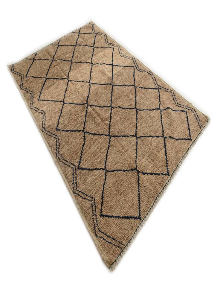 Detail image of  6' x 8' 9  Hand Knotted Moroccan Wool Rug