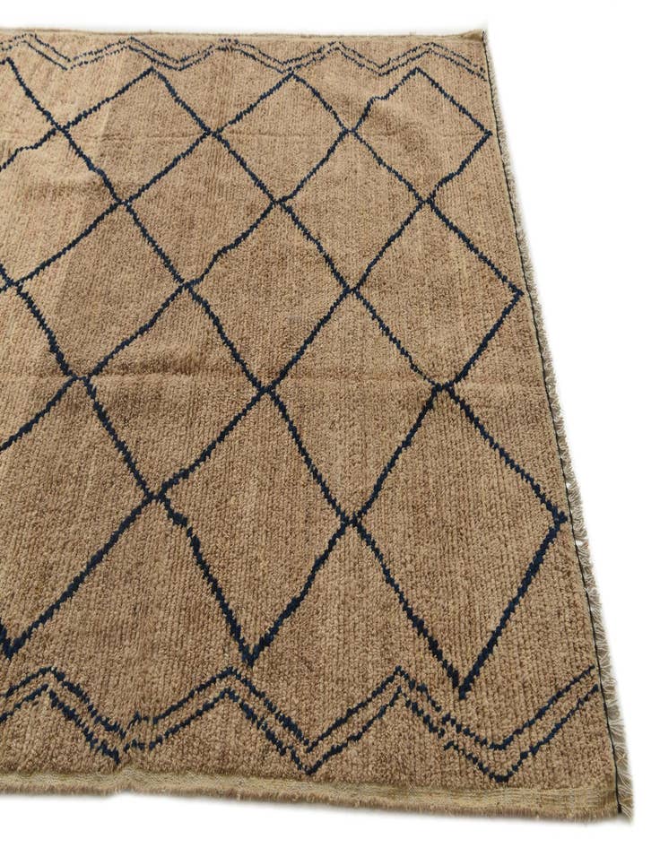 Detail image of  6' x 8' 9  Hand Knotted Moroccan Wool Rug