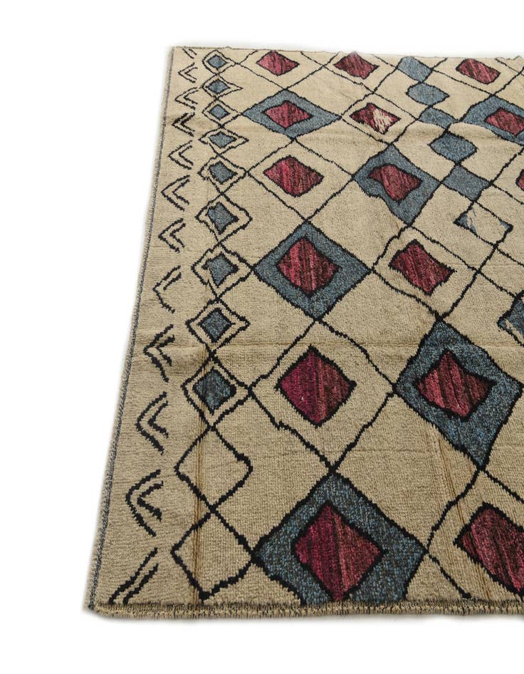 Detail image of  9' x 12' 5  Hand Knotted Moroccan Wool Rug