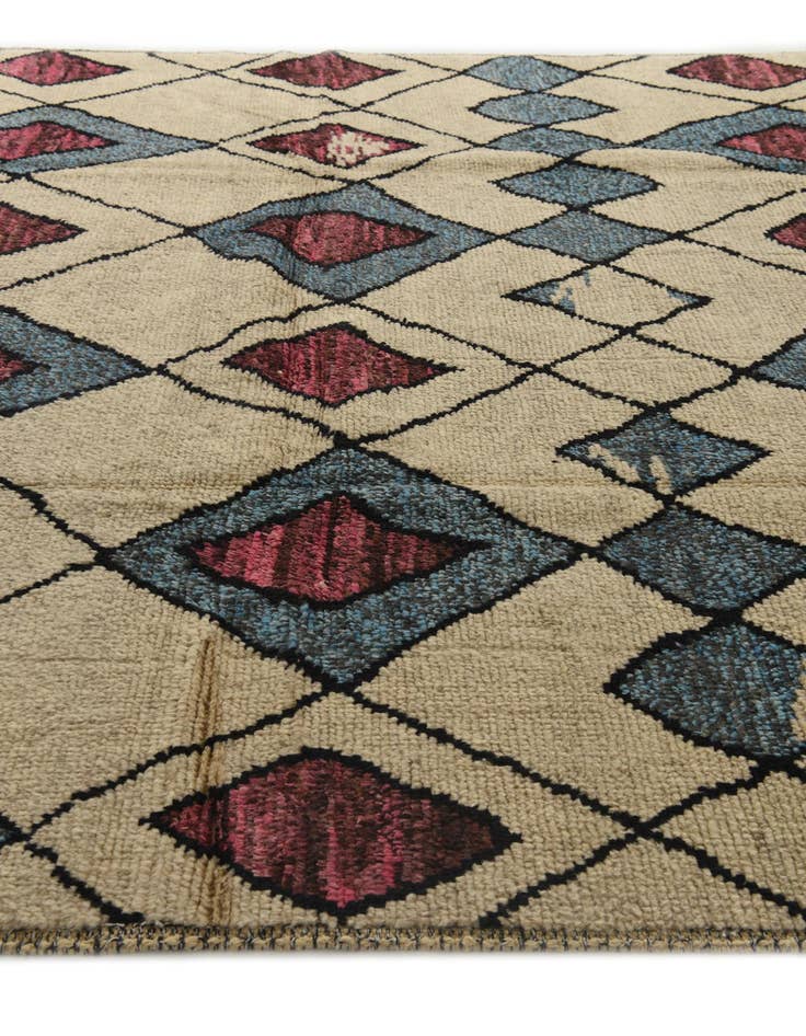 Detail image of  9' x 12' 5  Hand Knotted Moroccan Wool Rug