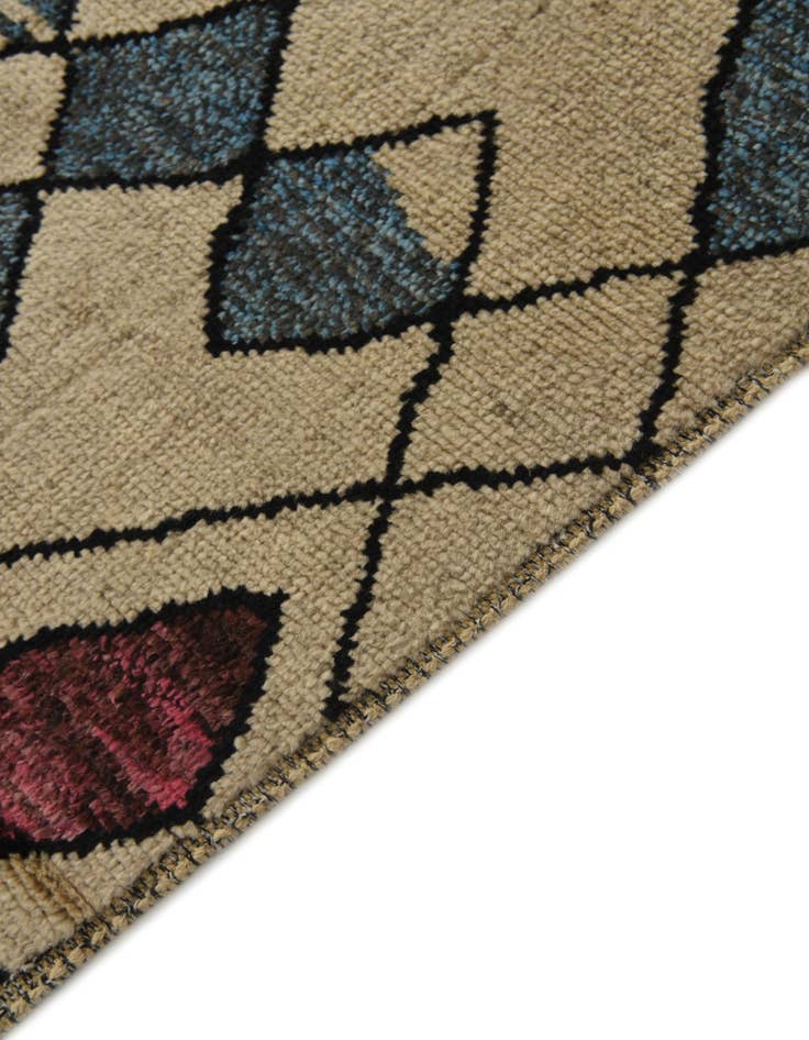 Detail image of  9' x 12' 5  Hand Knotted Moroccan Wool Rug