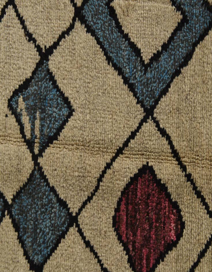 Detail image of  9' x 12' 5  Hand Knotted Moroccan Wool Rug