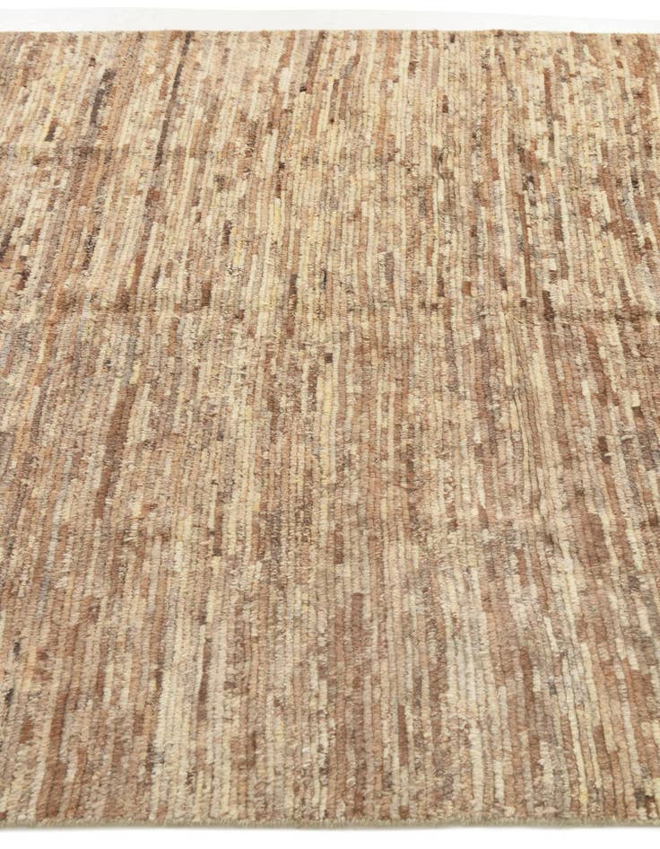 Detail image of  4' 8 x 6' 4  Hand Knotted Moroccan Wool Rug