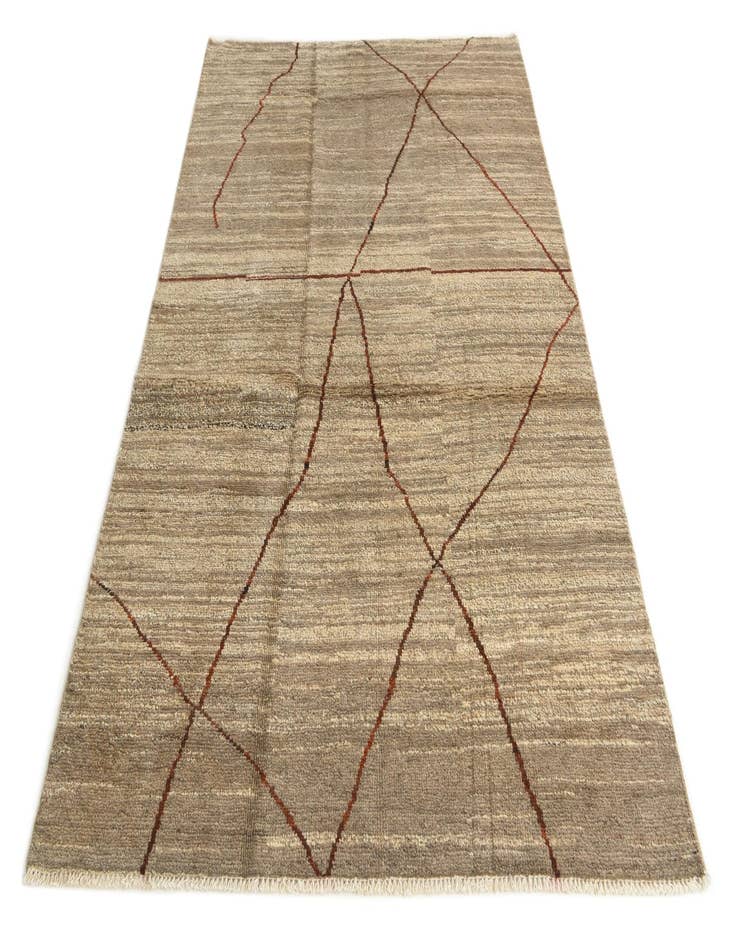 Detail image of  5' 8 x 8' 4  Hand Knotted Moroccan Wool Rug