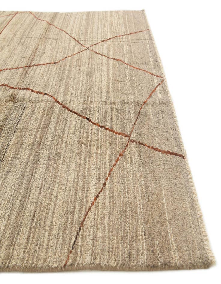 Detail image of  5' 8 x 8' 4  Hand Knotted Moroccan Wool Rug