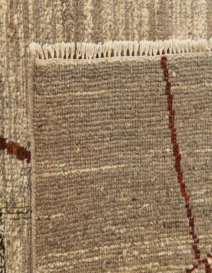 Detail image of  5' 8 x 8' 4  Hand Knotted Moroccan Wool Rug