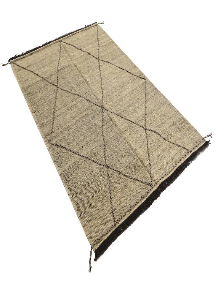 Detail image of  5' 4 x 7' 9  Hand Knotted Moroccan Wool Rug