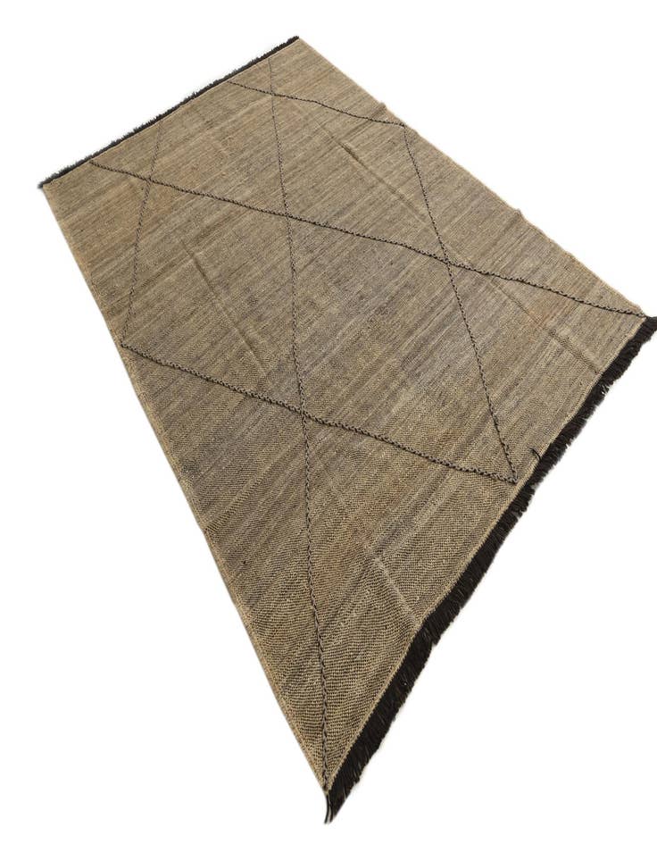 Detail image of  6' 10 x 9' 8  Hand Knotted Moroccan Wool Rug