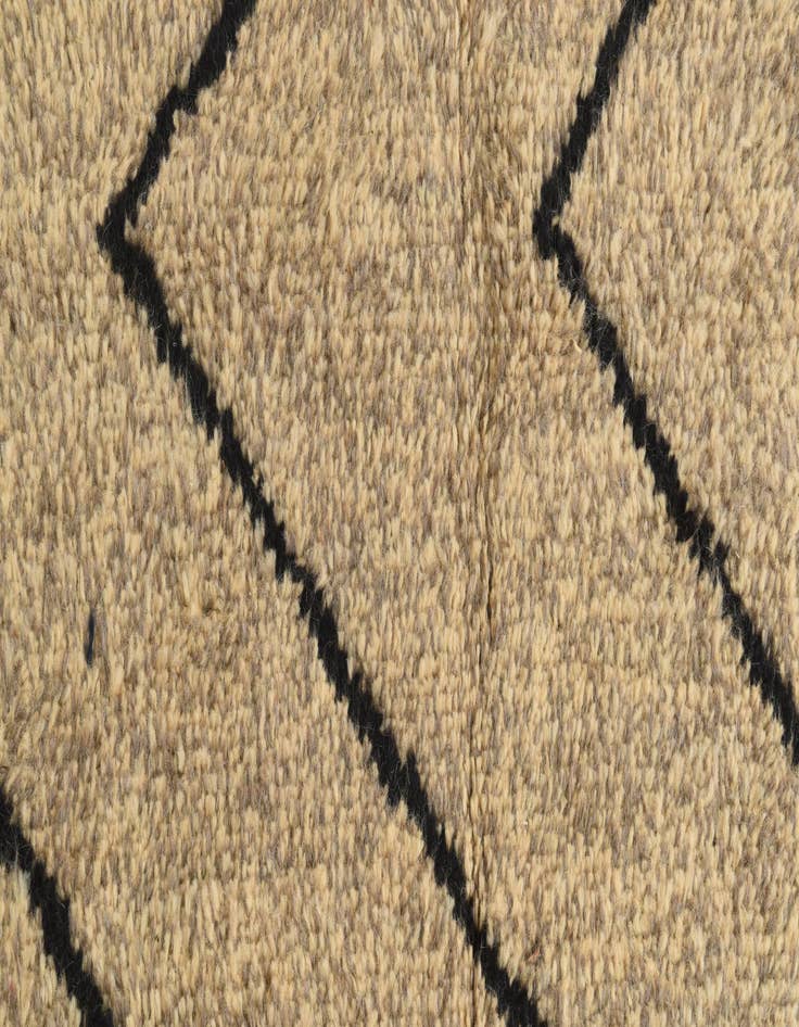 Detail image of  5' 1 x 8' 4  Hand Knotted Moroccan Wool Rug