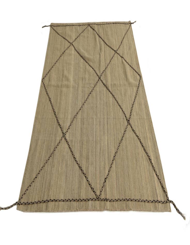 Detail image of  4' 6 x 6' 8  Hand Knotted Moroccan Wool Rug