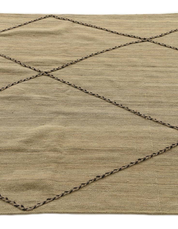 Detail image of  4' 6 x 6' 8  Hand Knotted Moroccan Wool Rug