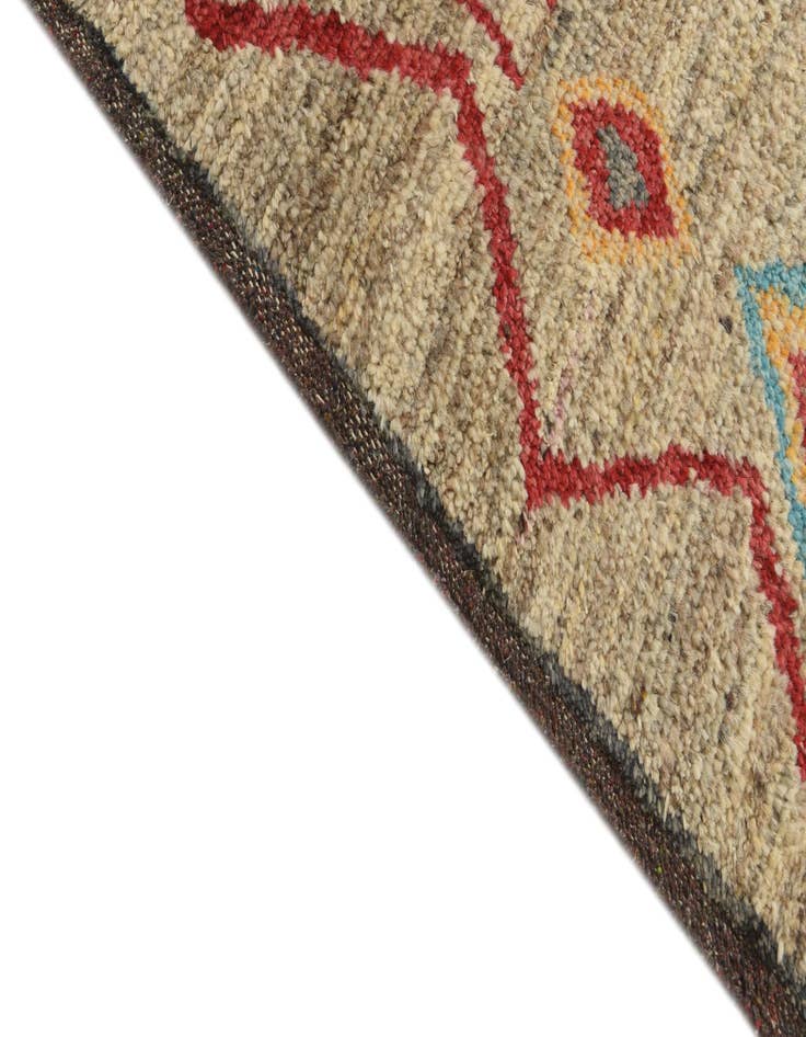 Detail image of  6' 4 x 9' 3  Hand Knotted Moroccan Wool Rug
