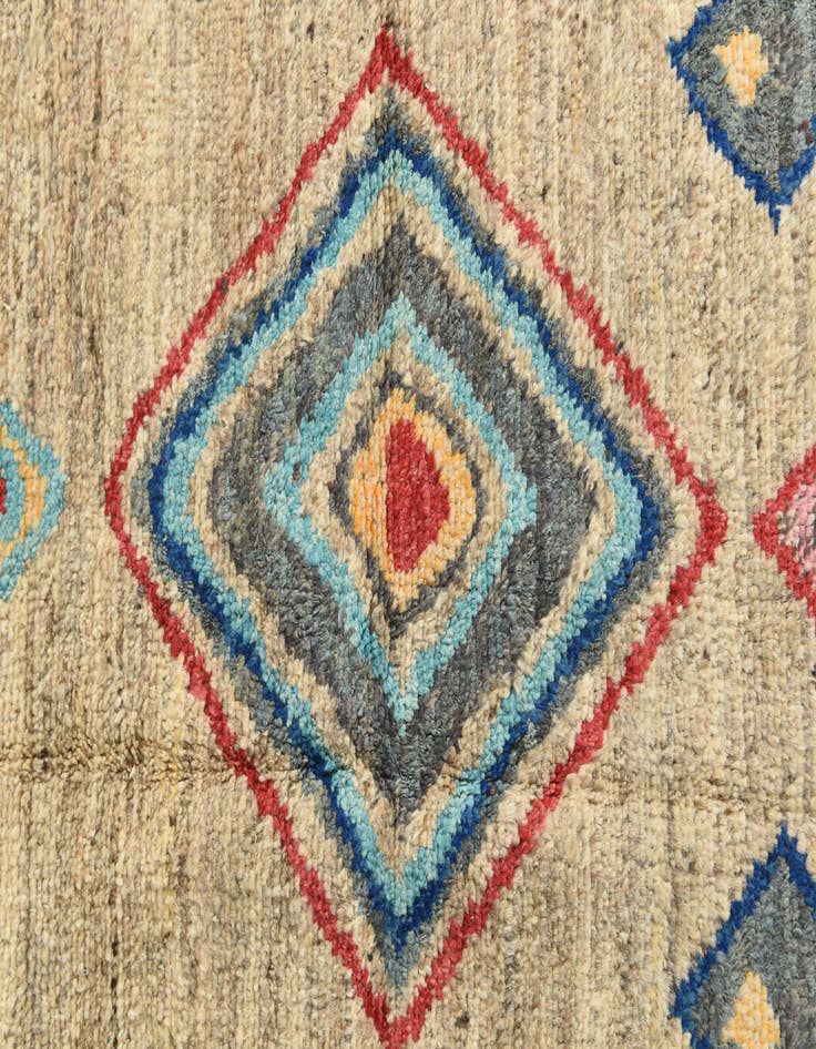 Detail image of  6' 4 x 9' 3  Hand Knotted Moroccan Wool Rug