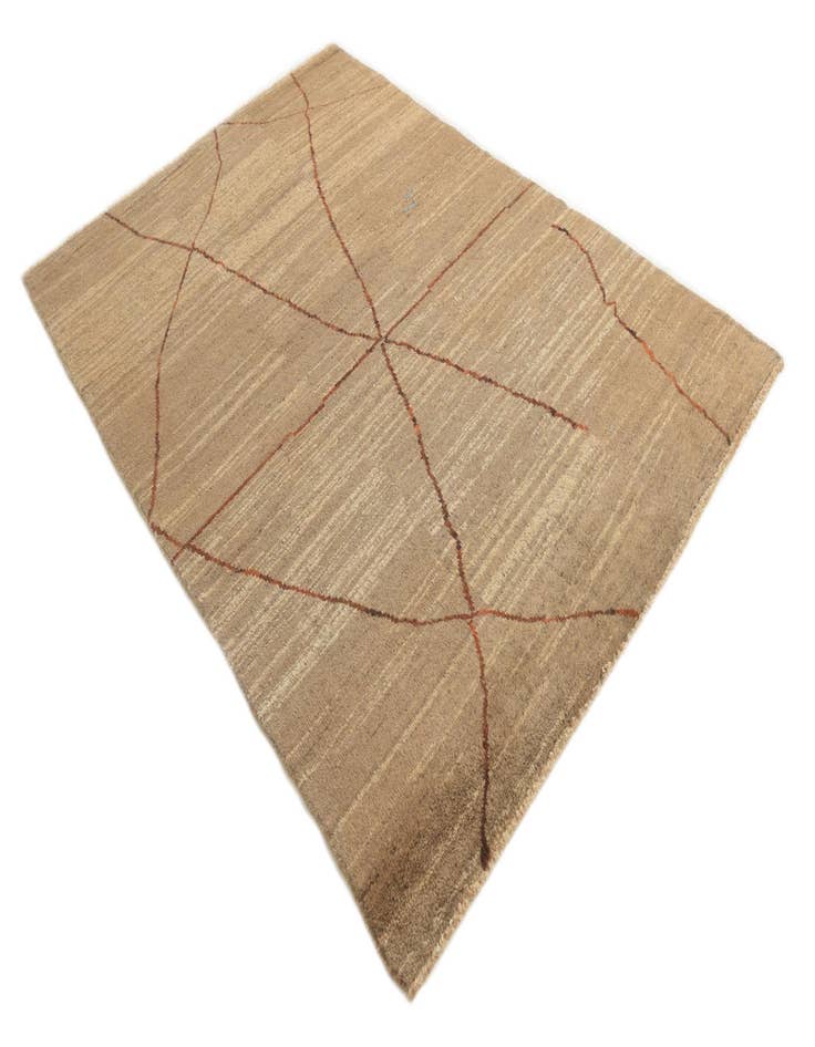 Detail image of  5' 8 x 8' 2  Hand Knotted Moroccan Wool Rug