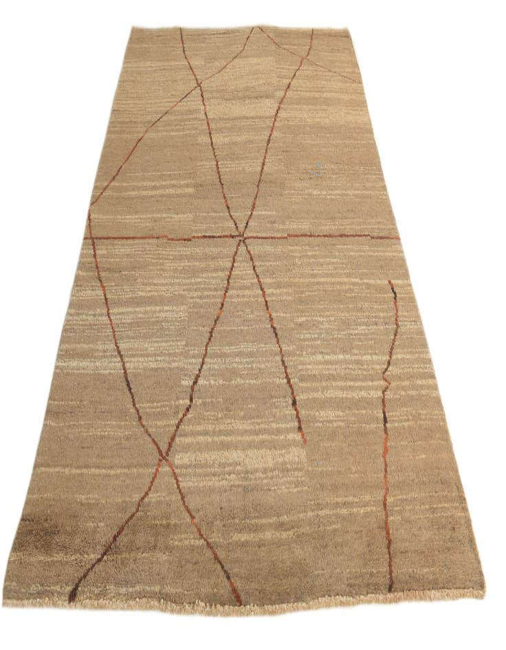 Detail image of  5' 8 x 8' 2  Hand Knotted Moroccan Wool Rug