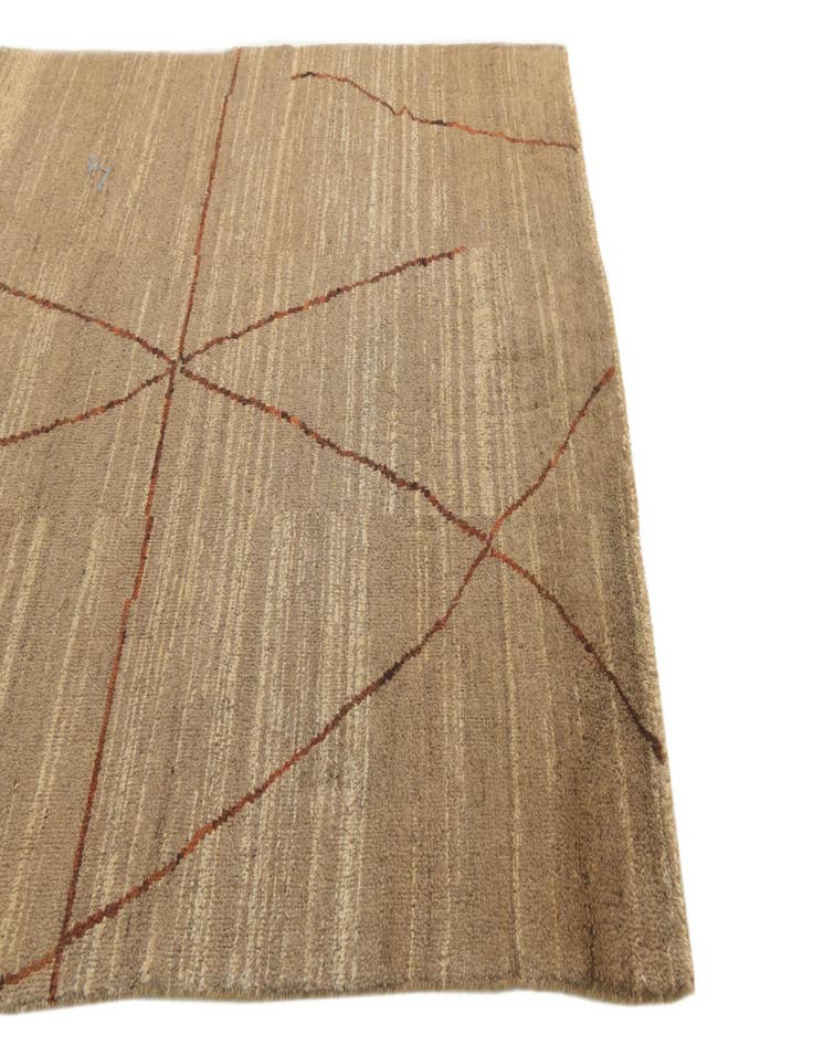 Detail image of  5' 8 x 8' 2  Hand Knotted Moroccan Wool Rug